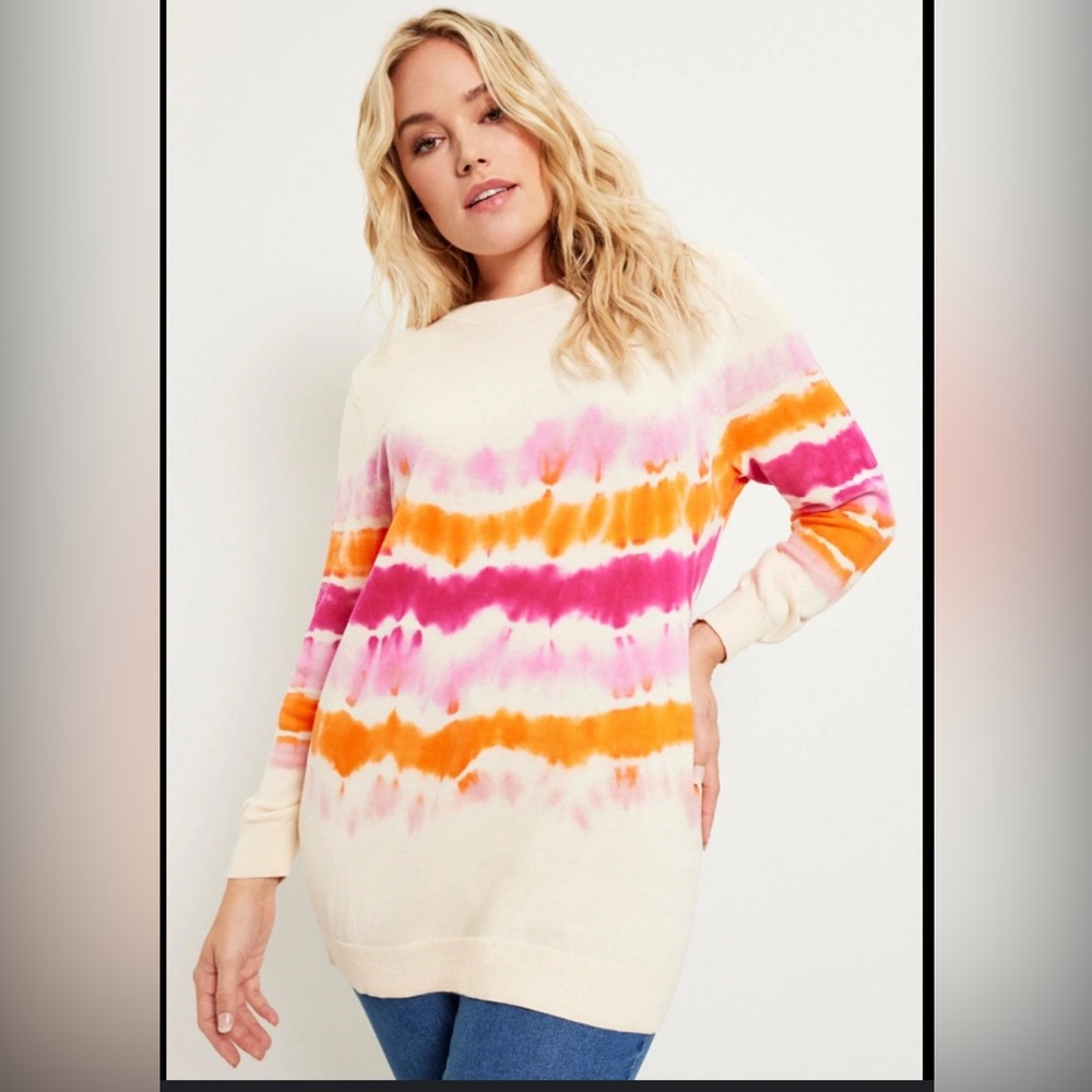 Tie-Dye Long Sleeve tunic Sweater size 10/12